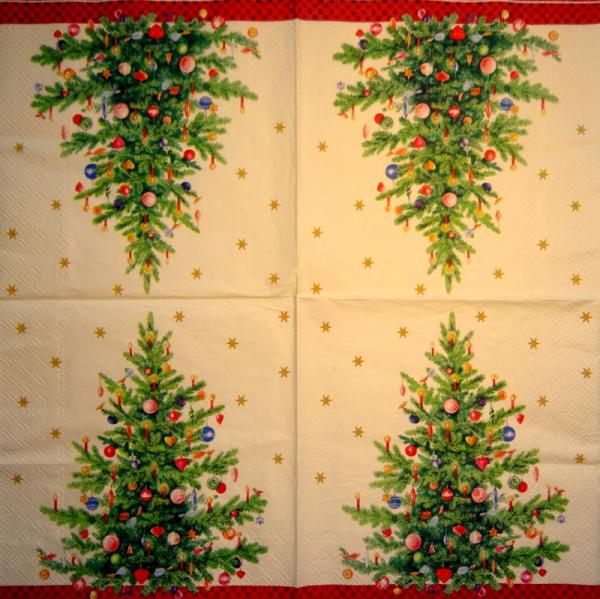 073 Christmas Tree - 4-ply (73) - Butlers - Handkerchief